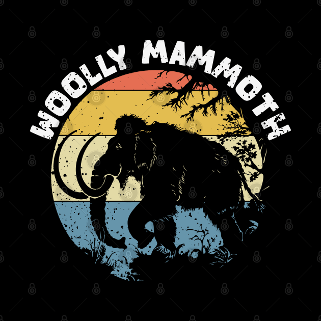 woolly mammoth animal vintage by RayanPod