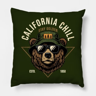 Vintage California Chill // California Bear Head Pillow