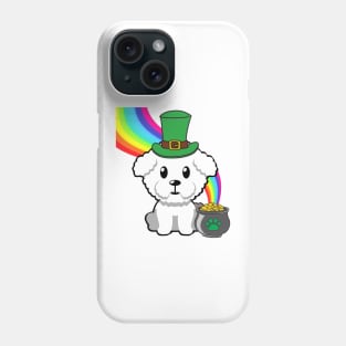 Cute furry dog is a leprechaun Phone Case