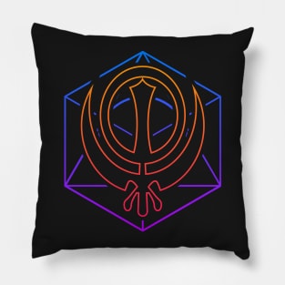 Retro 80s Sikh Khanda Pillow