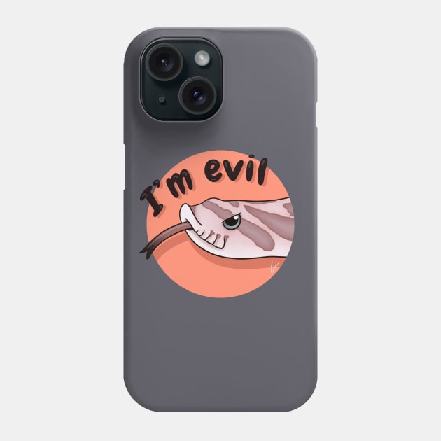 Lavender Western Hognose Snake, "I'm evil" Phone Case by anacecilia