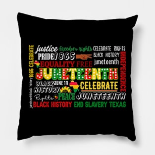 Juneteenth, 1865 Freedom, Equality Awareness, Melanin, Black History Pillow