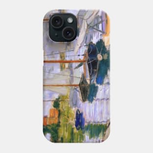 Sailboats on the Seine at Petit - Gennevilliers by Claude Monet Phone Case