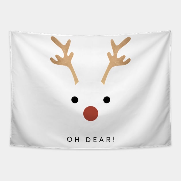 A Cute Christmas Deer Tapestry by DERY RC