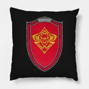 Spider Sigil Gold (Shield Red Celtic Rope moonsilver rims Red Core) Pillow