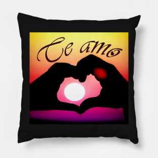 Te amo (I love you in Spanish) - Pop art Pillow