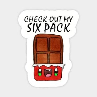 Check Out My Six Pack Funny Chocolate Magnet