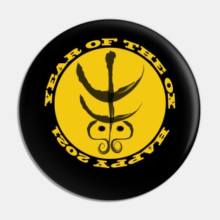 Happy Lunar New year - Year  of the OX.(Gold) Pin