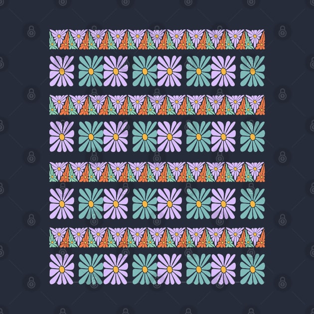 Hippie Flowers Seamless Pattern by i am Cuta