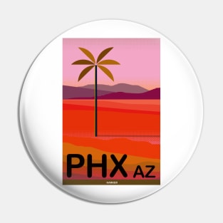 Phoenix Arizona Travel Poster Pin