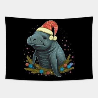 Manatee Christmas Tapestry