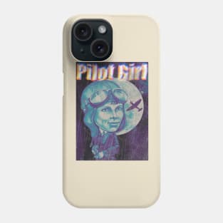 Amelia Earhart Pilot Girl vintage aircraft Phone Case