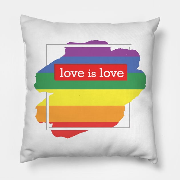 Love is Love - #PRIDE Pillow by LeCouleur