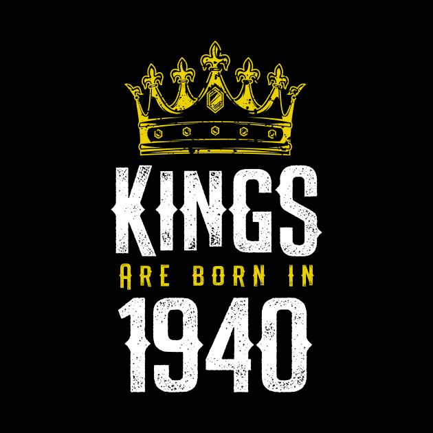 kings are born 1940 birthday quote crown king birthday party gift by thepersianshop