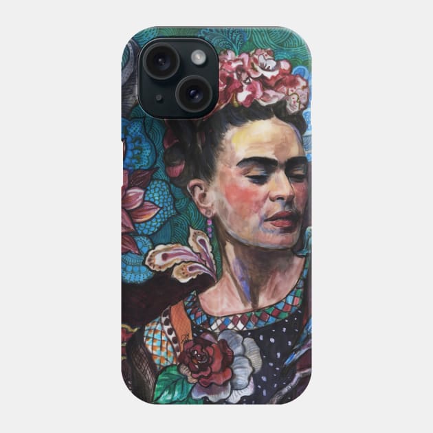 Frida Kahlo Portrait - 1 Phone Case by FanitsaArt