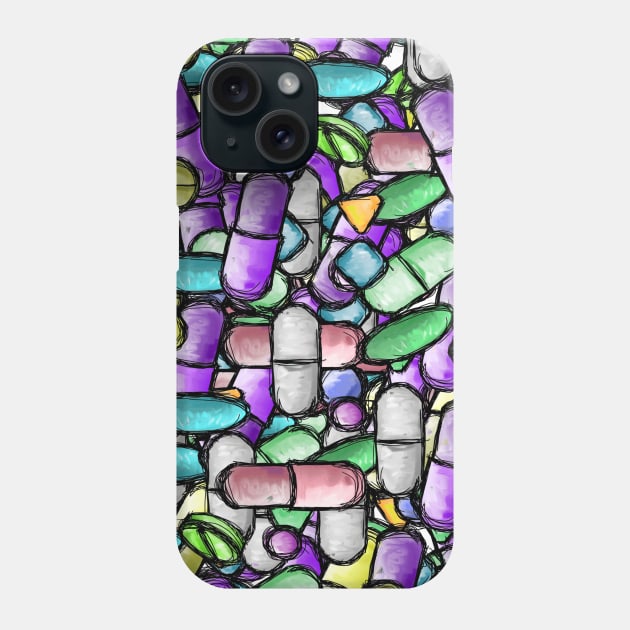 Pharmacy Pills Pattern Phone Case by RxBlockhead