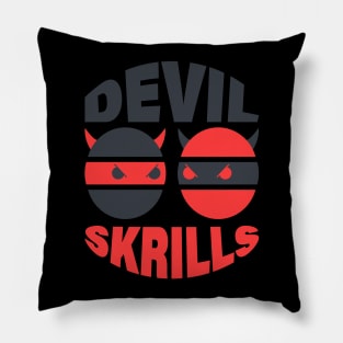 KITE Red & Dark Navy Blue Devil Skrills Printed Pillow