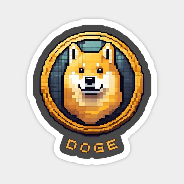 Dogecoin Crypto Design Magnet by Something Clever