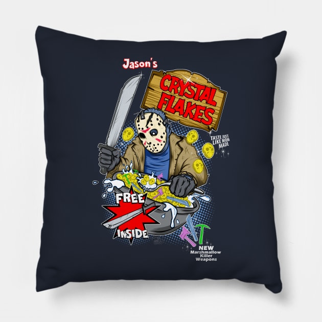 Jason's Crystal Flakes Pillow by GeryArts