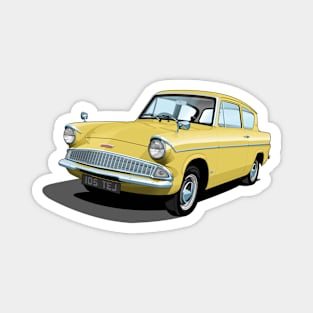 Ford Anglia in panama yellow Magnet