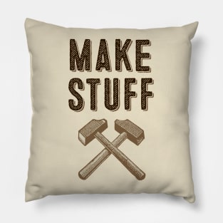 Maker's Credo: Tan Pillow