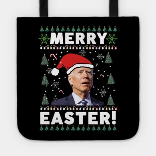 Funny Joe Biden Merry Easter Ugly Christmas Tote