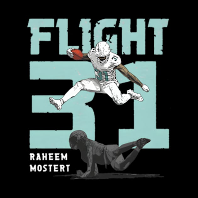 Raheem Mostert Miami Flight 31 by dany artist