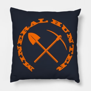 Mineral Hunter - Orange Logo Pillow