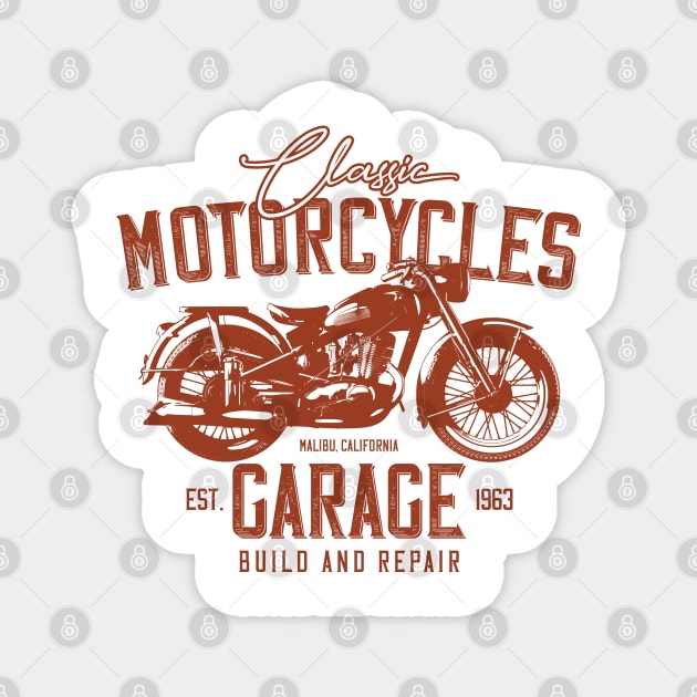 Motocycle garage Magnet by Design by Nara