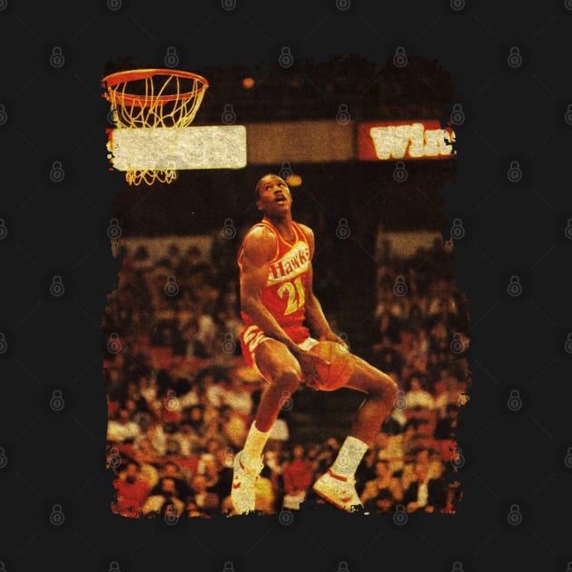 Dominique Wilkins Also Known As in The 1988 NBA Slam Dunk Contest by Omeshshopart