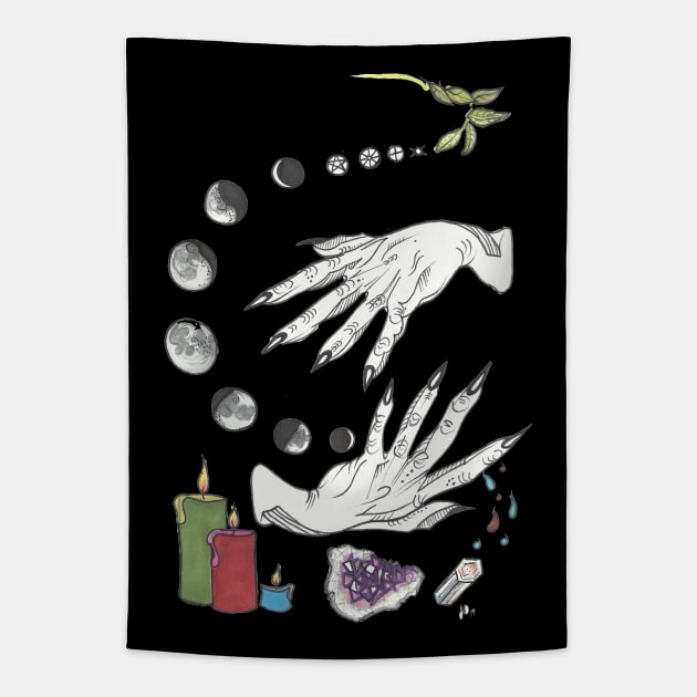 Witchcraft Tapestry by jilliandohertyart