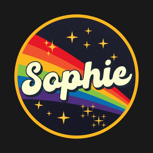 Sophie // Rainbow In Space Vintage Style by LMW Art