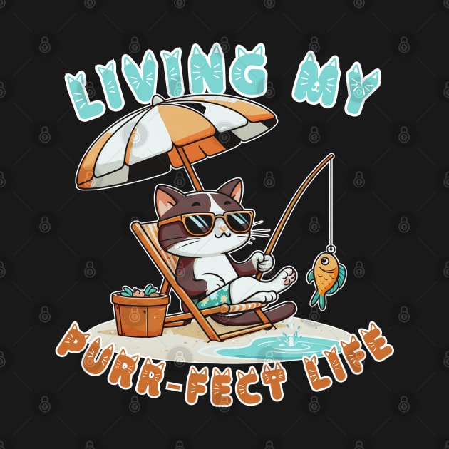 Living my Purr-fect Life by Art from the Machine