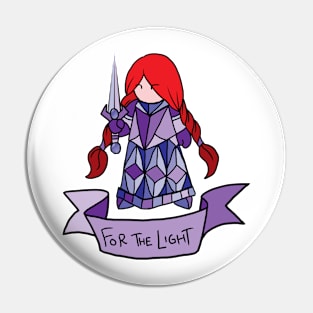 Redhead Paladin - For the Light Pin