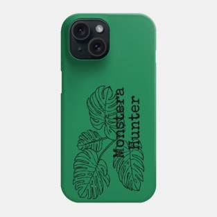 Monstera Hunter (Black) Phone Case