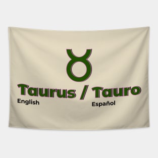 Taurus Power Color- Dark Green & Pink Tapestry