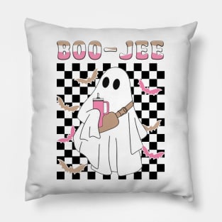 Spooky Season Cute Ghost Halloween Costume Boujee Boo-Jee Pillow