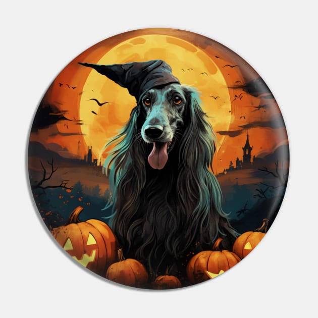 Halloween Afghan Hound Pin by NatashaCuteShop