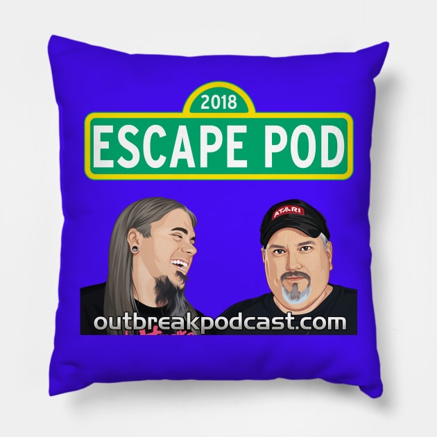 Escape Pod Street Pillow by OutbreakPodcastingNetwork