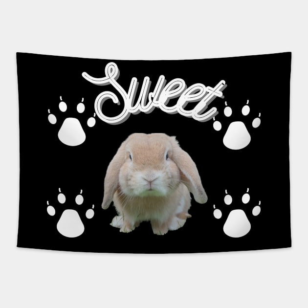 Cute Bunny Rabbit Paws Tapestry by jerranne