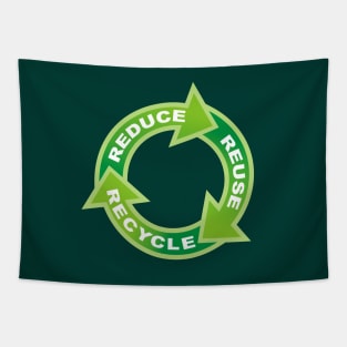 Reduce Reuse Recycle Circle Tapestry