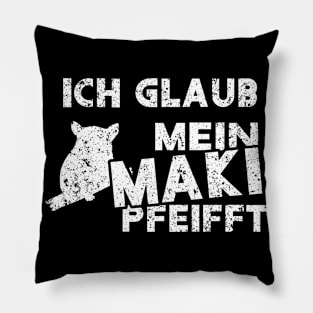 niedlicher Koboldmaki Retro Vintage Haustier Pillow