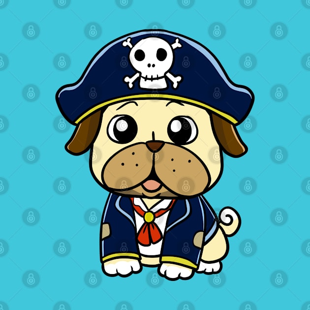 Pirate Pug by WildSloths