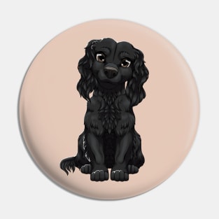 Black Cocker spaniel Pin