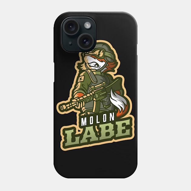 The Military Fox With A Rifle Phone Case by Mega Tee Store