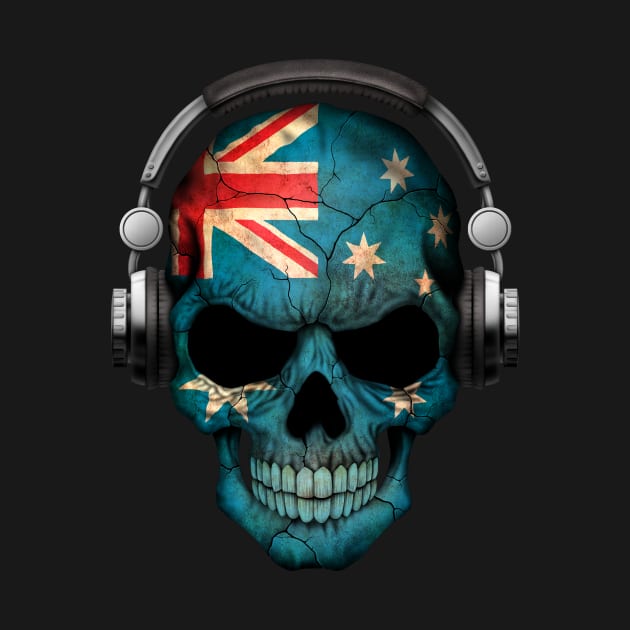 Dark Skull Deejay with Australian Flag by jeffbartels