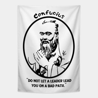 Confucius Portrait and Quote Tapestry