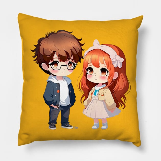 Anime grils Pillow by Cheerfuledition