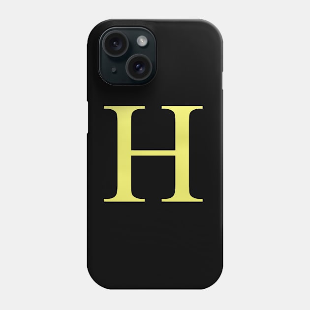 The Letter H  in Shadowed Gold Phone Case by ArtticArlo