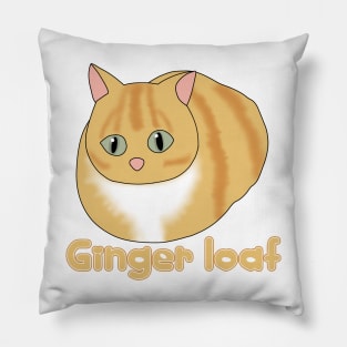 Ginger loaf (fluffy ginger cat) Pillow